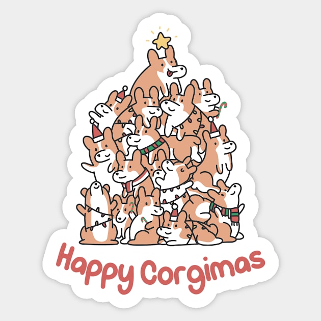 Happy Corgimas Sticker by Waqasmehar
